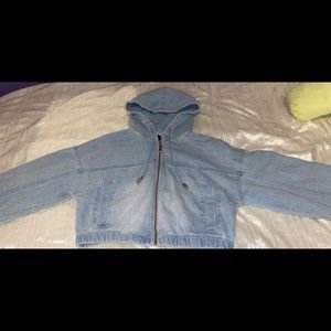 Cropped jean jacket